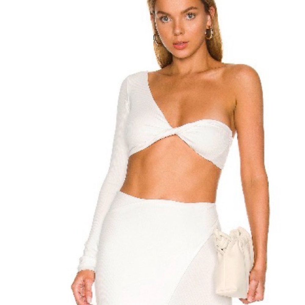White 2 piece maxi skirt